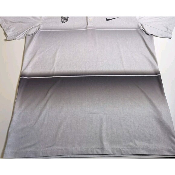 Nike Golf Stripe Polo San Francisco Giants Wolf Grey Mens Size Med - Picture 2 of 9